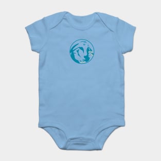 Blue Boy Keyboard Player Baby Bodysuit